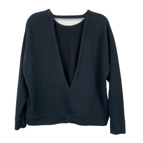 Nike Dri-Fit Versa Open Back Long Sleeve Black Sweatshirt Medium 839926-010 - Picture 3 of 4